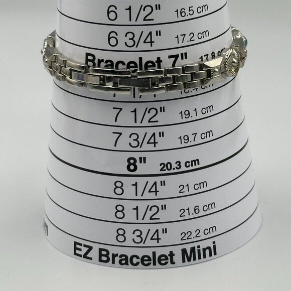 3 for $30 Rhinestone Band Watch Women Silver Blue Mother of Pearl Dial Works - Picture 13 of 16